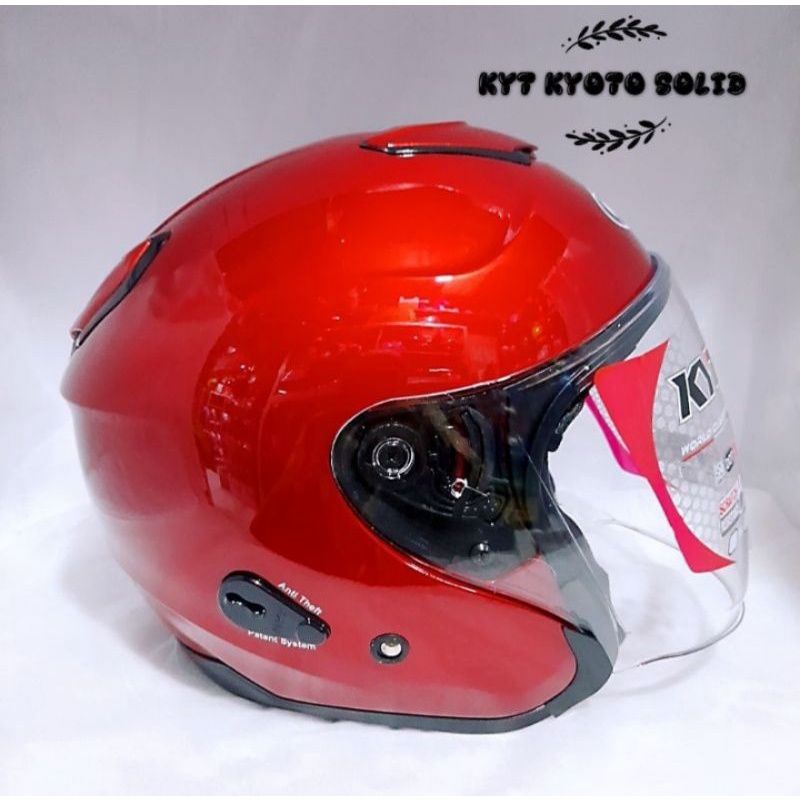 KYT KYOTO R MERAH DAN MERAH DOFF PULL WARNA