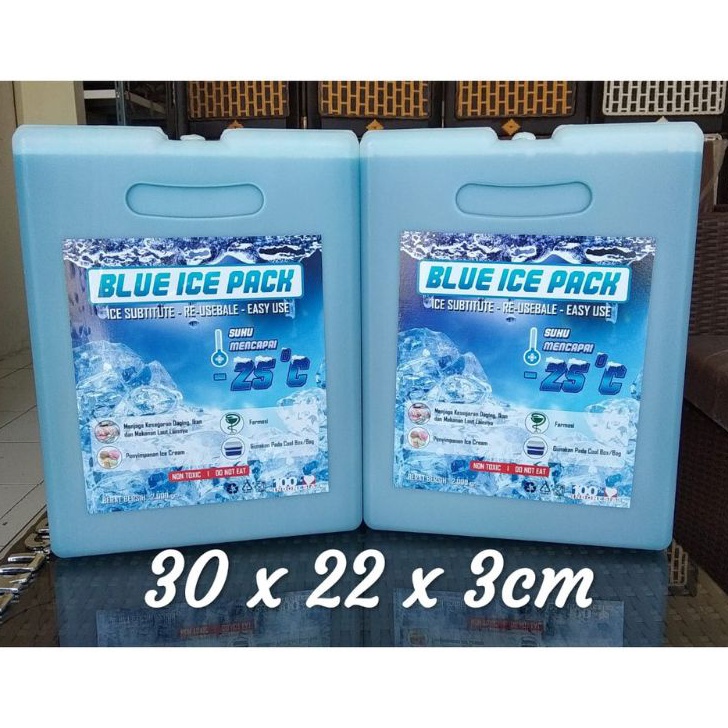 ➮Best MGQZA ice pack jumbo 22 x 30 x 3cm ice gel blue besar jumbo  termurah dan berkualitas - pendingin es krim ice cream - pendingin cooler bag asi - cooler styrofoam box - pendingin udara  ruangan kipas angin ac - blue ice pack besar  SEMI FINISH M54