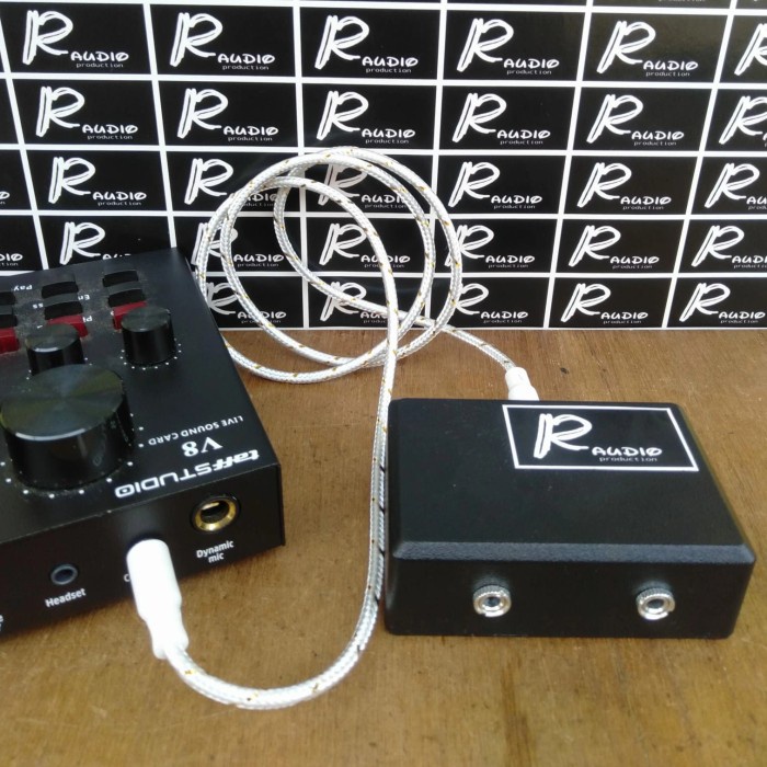 Converter Vokal 2 Input Mic Soundcard V8