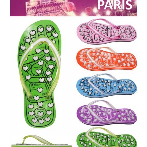 →0b Bestseller✫ SANDAL KESEHATAN PIJAT REFLEKSI TERAPI CEWEK GLISTEN PARIS ORIGINAL, READY STOK E94 