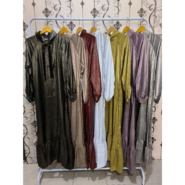 GAMIS ABAYA SHIMMER MEWAH PESTA BUSUI 518