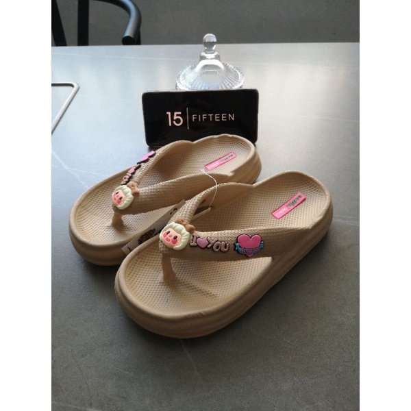 Sandal Jepit Sandal Wanita Bahan Karet Anti Licin Motif Lucu Terbaru 7878