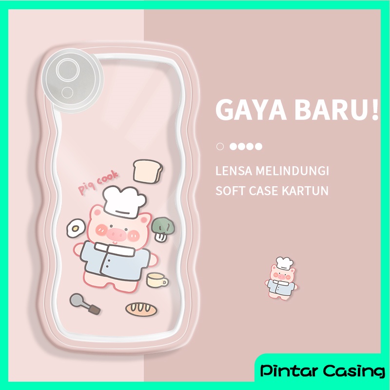 Casing Hp Ponsel untuk VIVO Y90 Y1S V11 PRO X21S V21S Y75 4G S15E Casing Kartun Lucu Beruntung Berwa