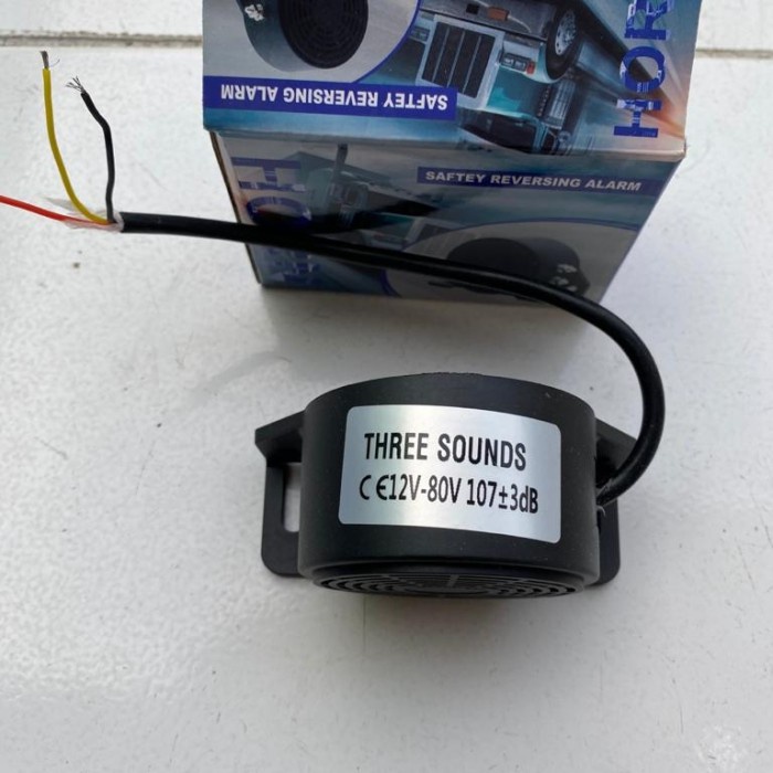 Backup Alarm Mundur Atret Bus Truk 3 Suara 12-24 Volt Model Kecil Kode 323