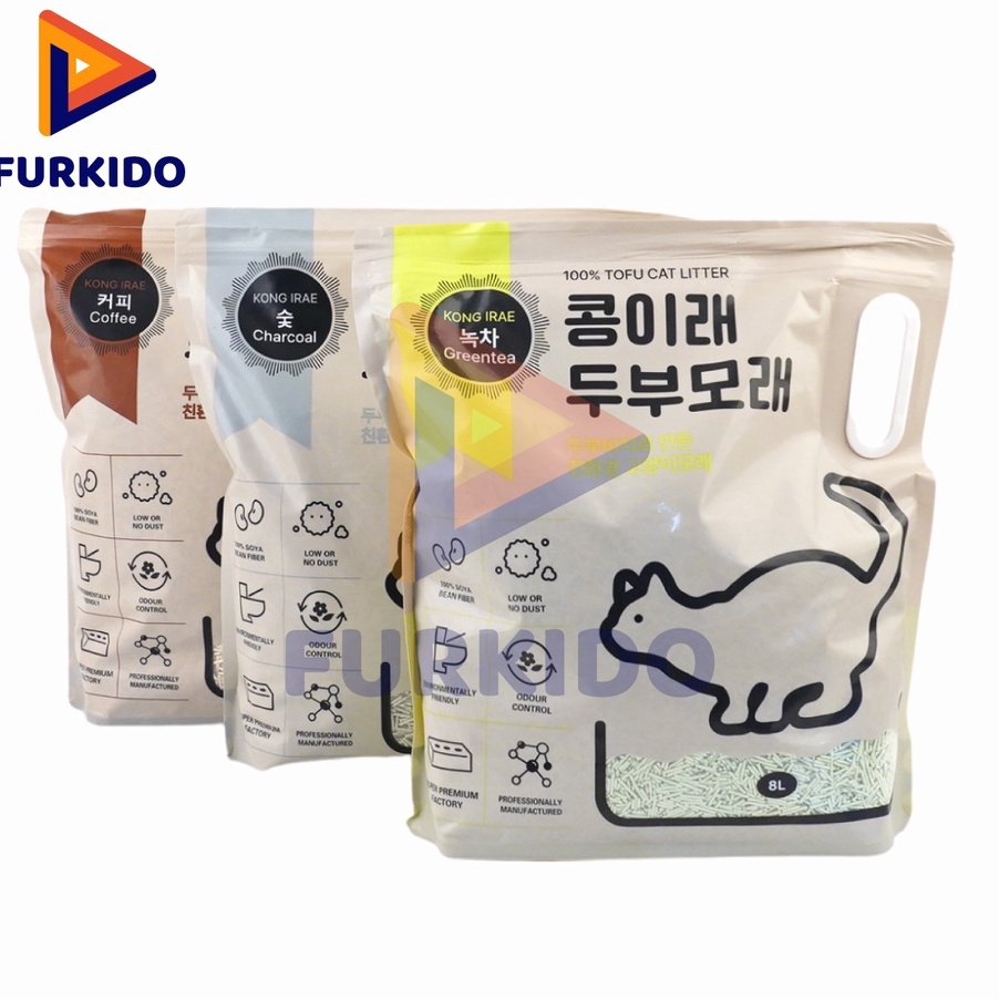 12.12 BRANDS FESTIVAL Kong Irae Korea Tofu Cat Litter / Pasir Kucing 8 L grosir