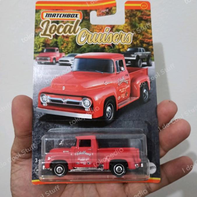 matchbox mbx local cruisers 1956 ford f100 pickup edelbrock merah 2023