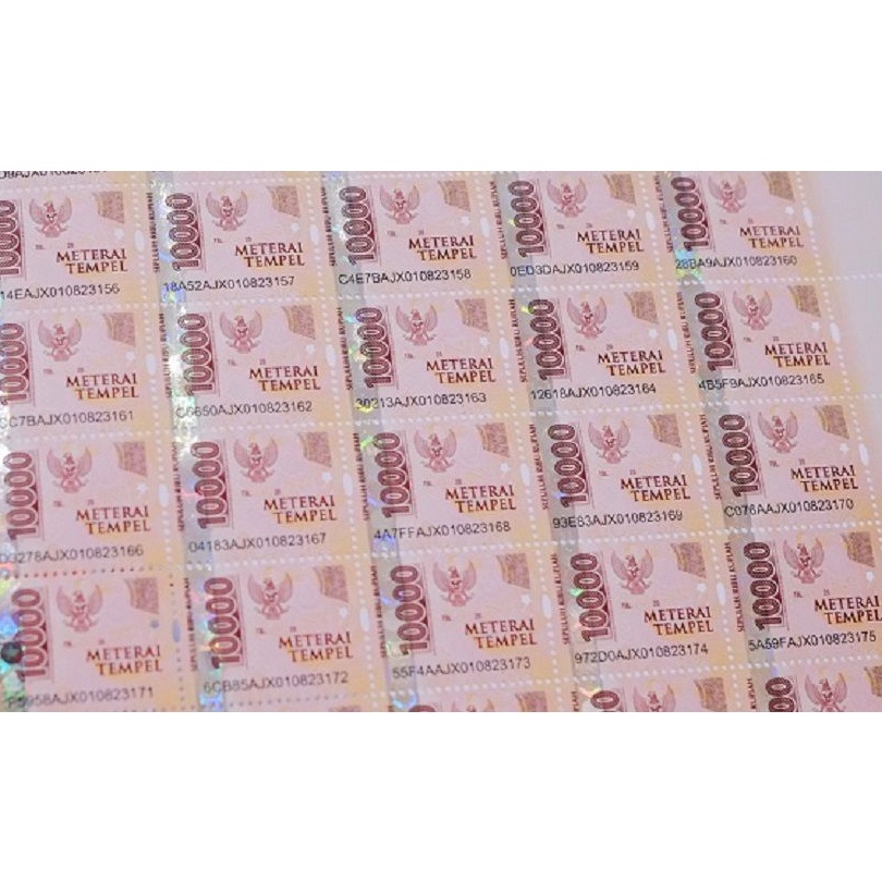 

hk✴Laris✿ Materai Tempel 10000 / Meterai 10.000 / 10rb / 10ribu/ 10k L67