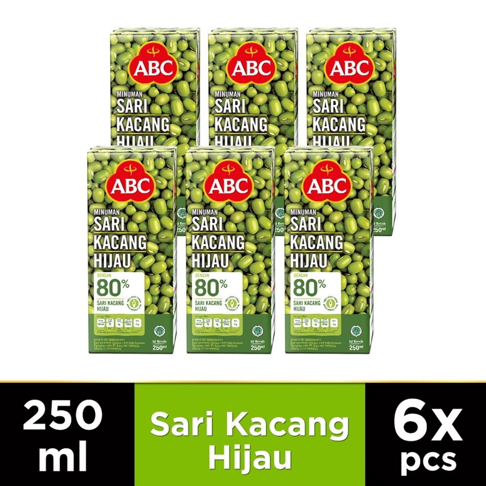 

#sale ABC Minuman Sari Kacang Hijau 250 ml - Multipack 6 pcs 33