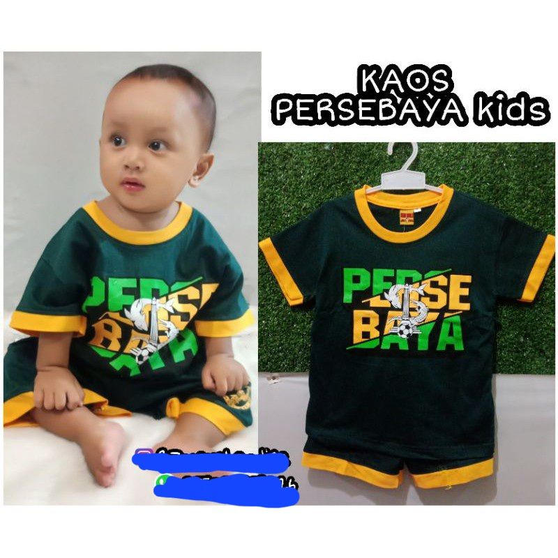 SETELAN BAJU KAOS ANAK KIDS BONEK PERSEBAYA WANI BEST SELLER