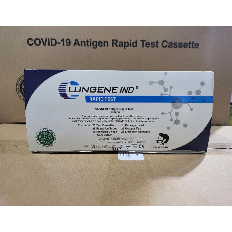 7.7 Antigen Clungene Nasal Isi 25 Pcs Lungene Swab Antigen Nasal Kemenkes Alat Test Covid Original