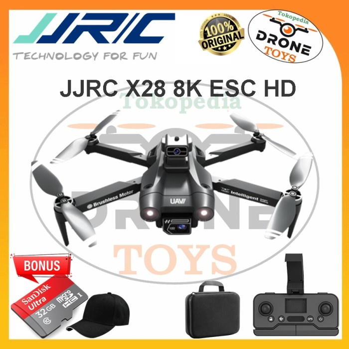 Drokam New Jjrc X28 Drone Gps 5G Wifi Fpv Brushless Drone Quadcopter Rtf