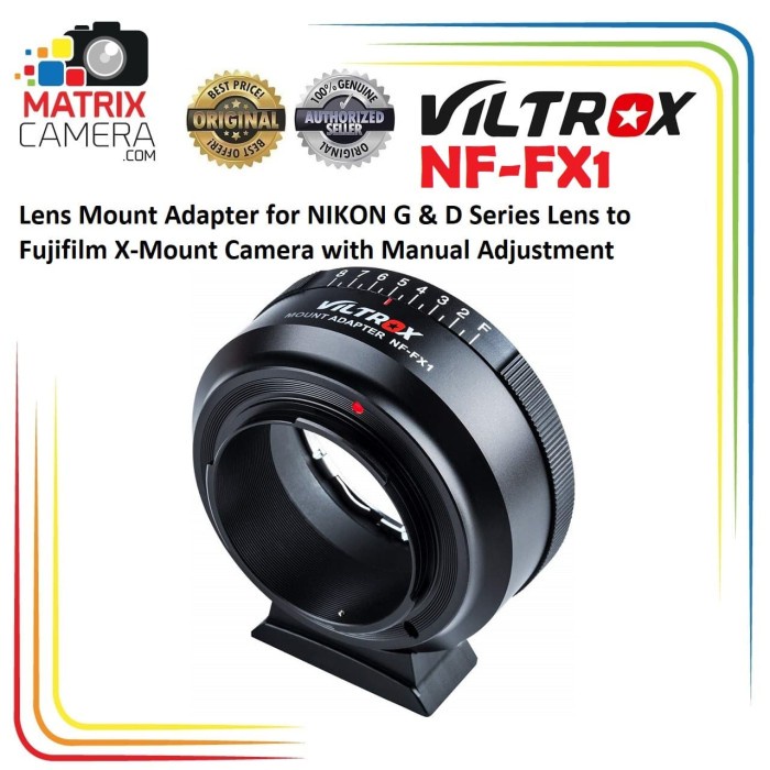 Terlaris Viltrox Nf-Fx1 Lensa Mount Adapter Nikon Lens To Fujifilm X-Mount Cam