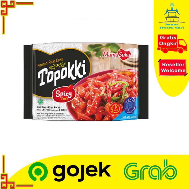 

Mamasuka Topokki Korean Rice Cake Hot Spicy 134 GR - Kue Beras Khas Korea Pedas Lengkap Saus dan Topping - MAMA SUKA