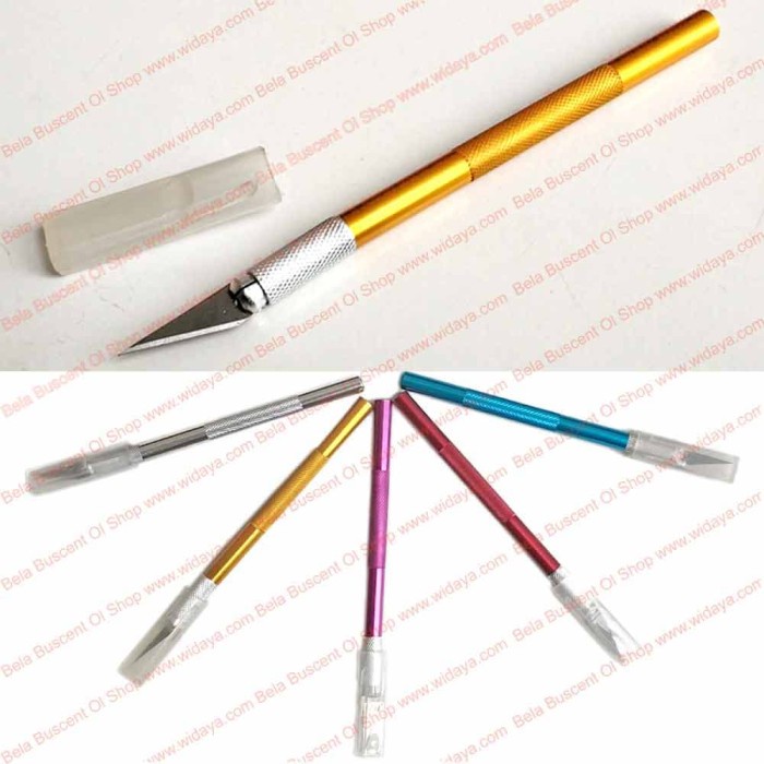 

Terlaris Art Knife Cutter Full Metal High Quality 15 Pieces Refil Blade Hobby Craft Knife