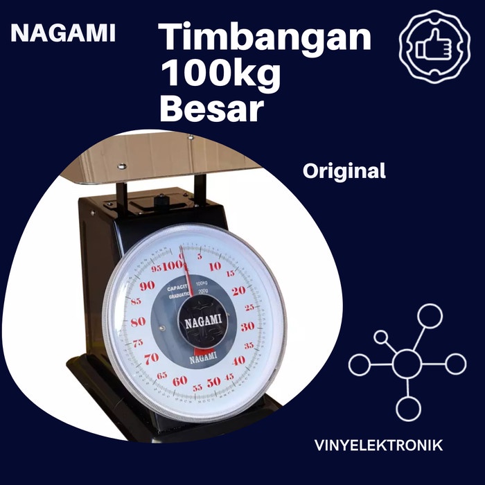 Timbangan Duduk Jarum Sembako/Buah/Dapur/Telur Nagami 100kg Besar ori