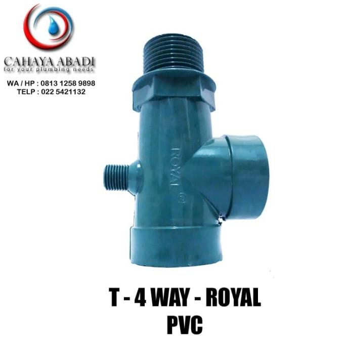 hanya disini] GROSIR - TEE PVC - T 4 WAY - PVC - ROYAL