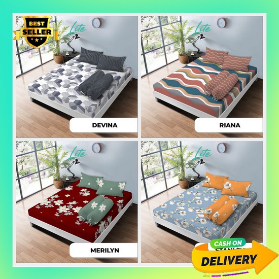 Spray Aesthetic Murah Meriah Warna Pastel Lembut Dan Halus Alas Kasur  Sprei Kintakun Lite Bantal 4