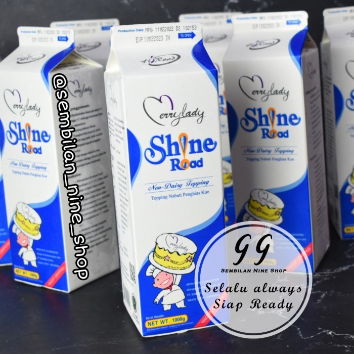 

Terlaris Shine Road Non Dairy Whipping Cream 1 Kg Shineroad 1.000 Gram Topping