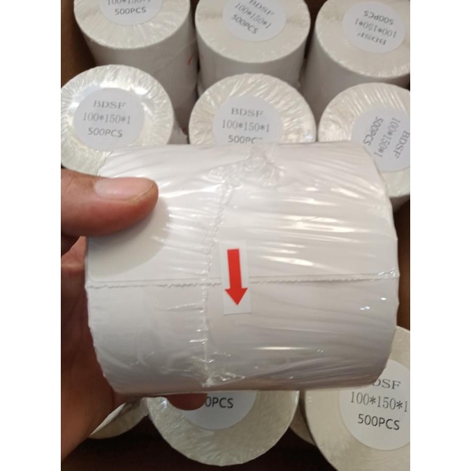 

KERTAS LABEL STIKER TERMAL RESI 100X150 500PCS UKURAN A6 - 500PCS/ROLL