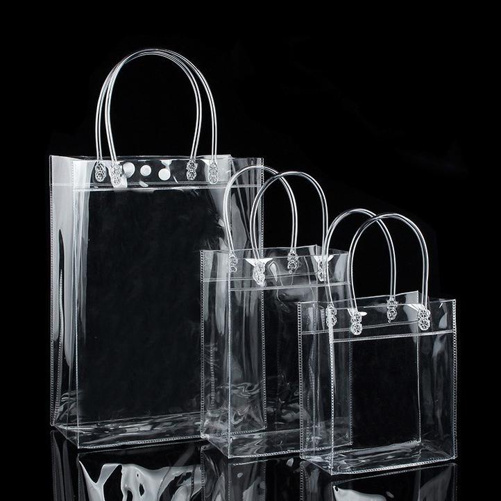 

7.7 Tas Mika Tas PVC Transparan Bening Plastic Bag Goodie Bag Souvenir shopping bag MB