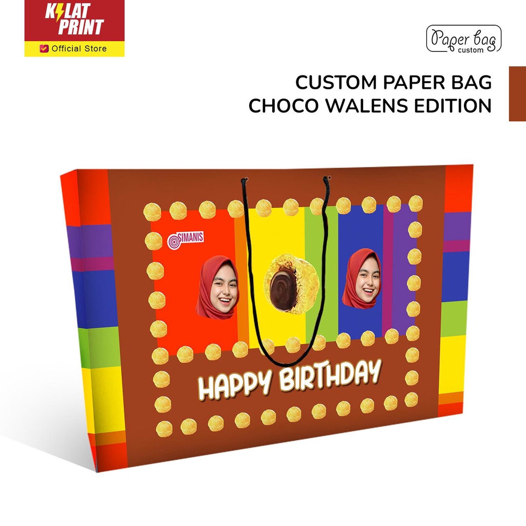

Sale 7.7 Paper Bag Kado Custom Muka Foto Ala Choco Soes Edition