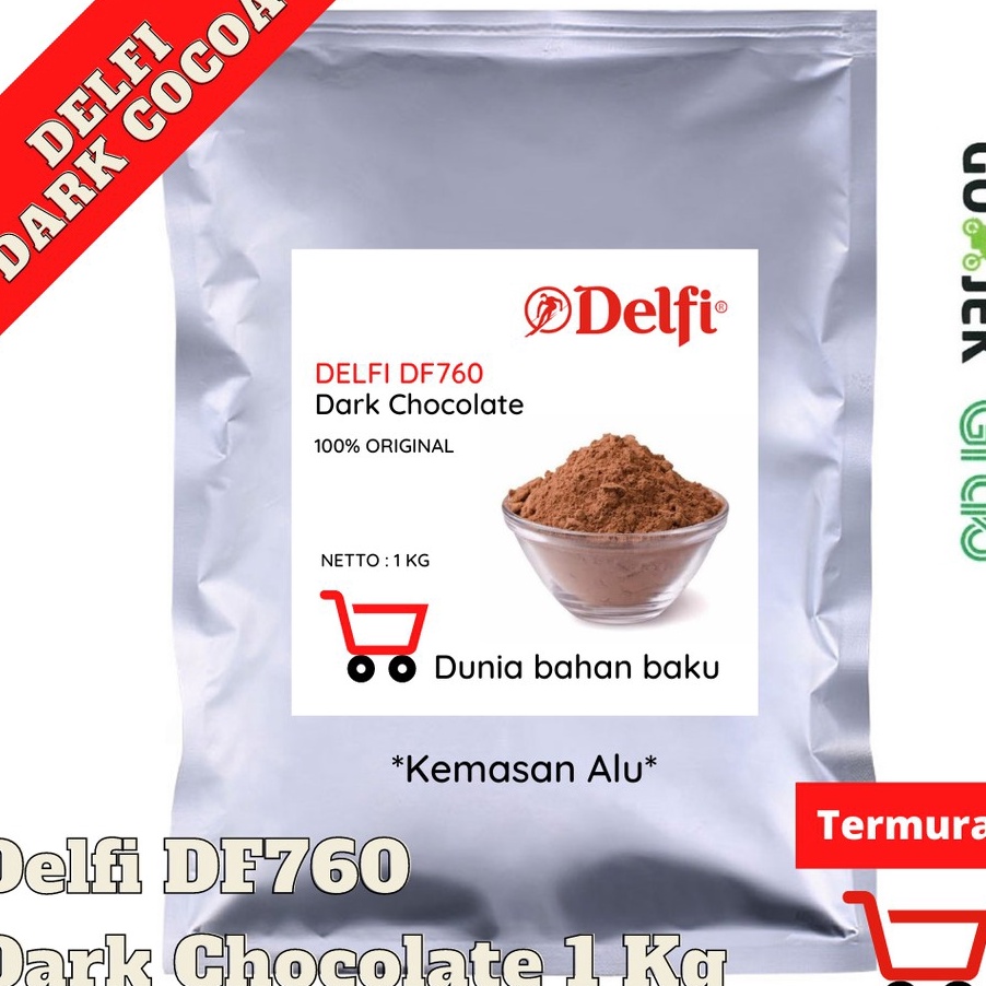 

【F⚡ASH SALE✅】 COKLAT BUBUK DELFI DF760 COCOA POWDER 1KG | 100% ASLI