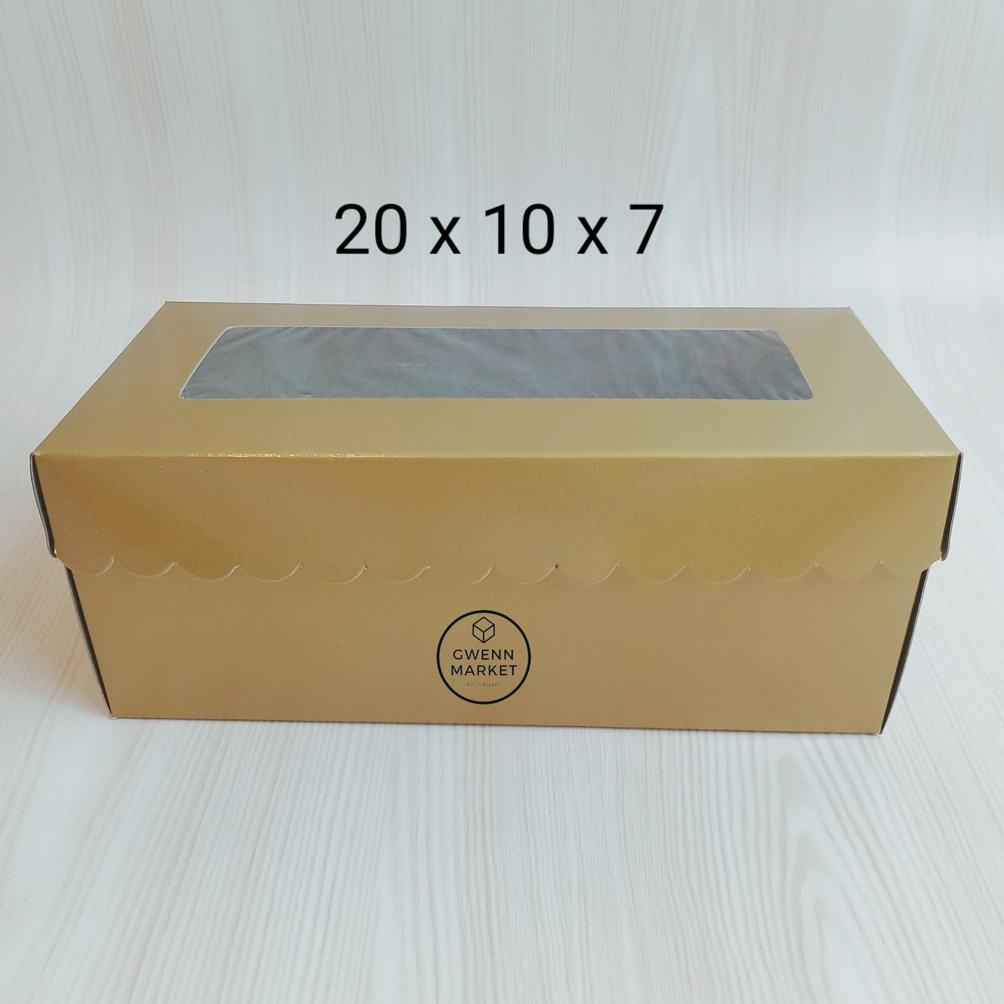 

Promo dus kue per 5pcs kotak kue kotak cake box kue gold emas mika 20x10