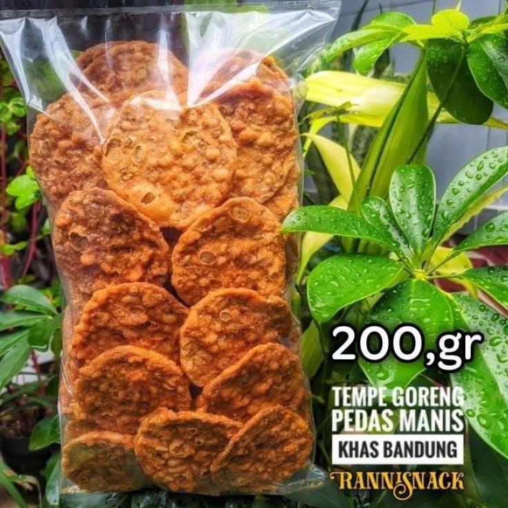 

New Keripik tempe original manis pedas bandung 200gr.