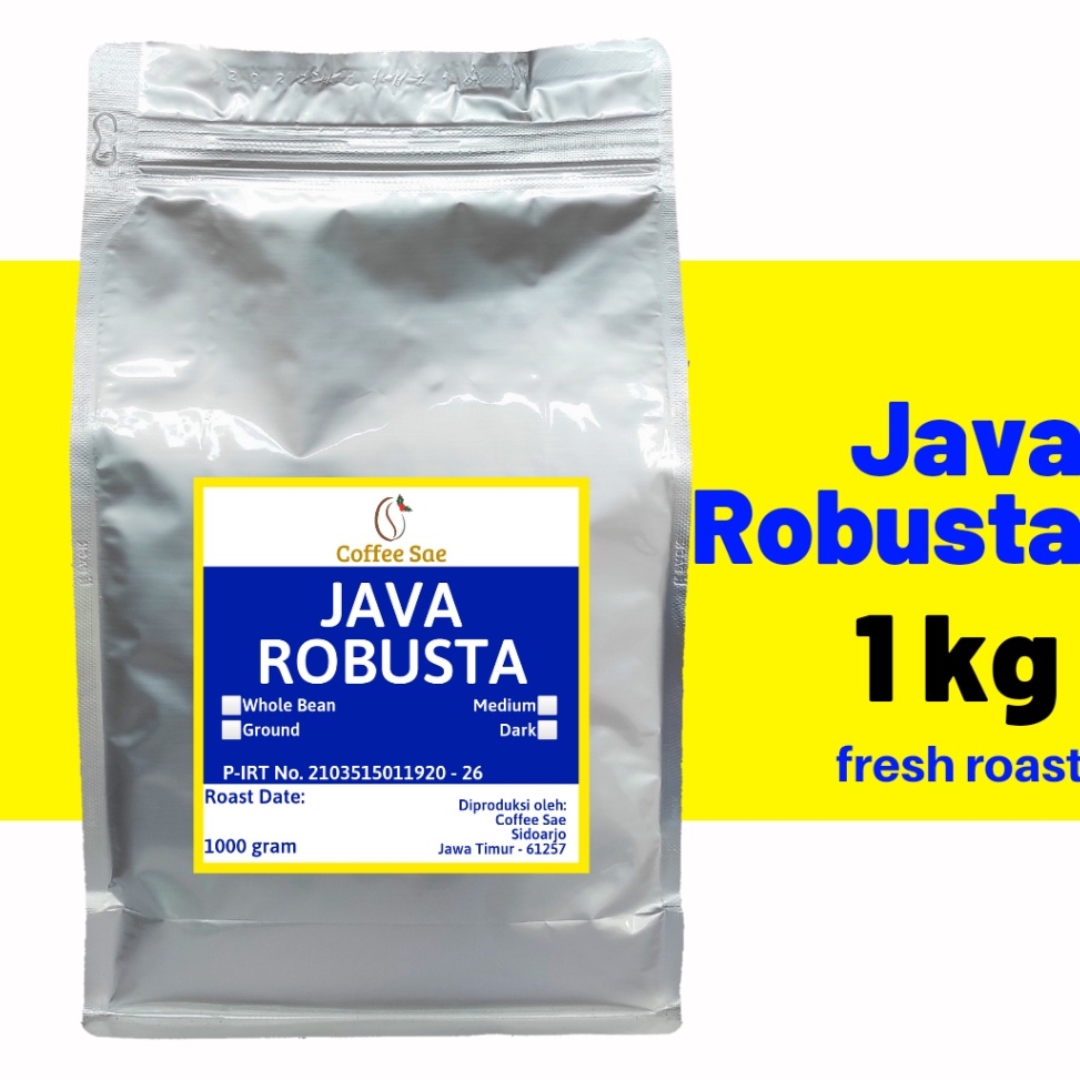 

Best produk KOPI ROBUSTA JAVA 1 kg BIJI atau BUBUK Roasted Robusta Coffee 1kg 71