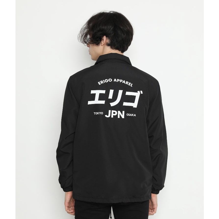 12.12 Flash Sale Erigo Coach Jacket Fujinkai Black Unisex gas 