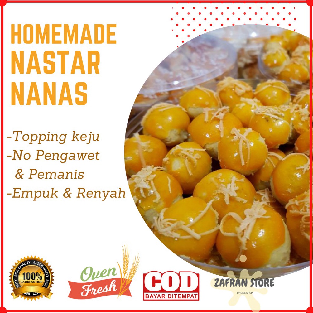 

Promo.. Kue Nastar Nanas Wisman Toping Keju Isi 250 gram (1/4 kg) Kue Kering Cemilan KeluargaTermurah HGR