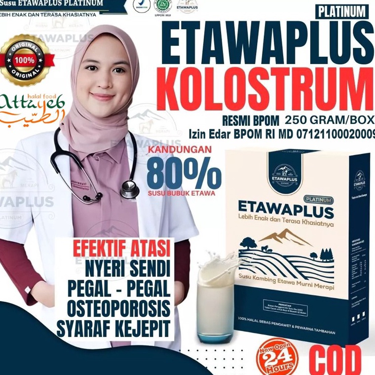 

Bagus!!!!!! Susu Etawa Platinum 250g / Etawaplus Platinum / Etawaku Platinum Kolostrum Murni Susu Tulang sehat / Nafas Lega