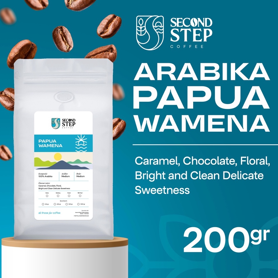

BIG DISKON F35 Biji Kopi Arabika Papua Wamena Arabica Coffee Roast Beans 200gr Bubuk ㊏