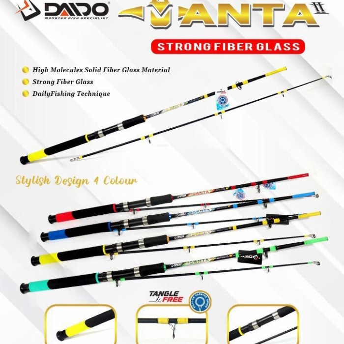 Joran Daido Manta Ii 1 Cm Full Busa Pancing Fiber Kuat 16Kg Kaki 2
