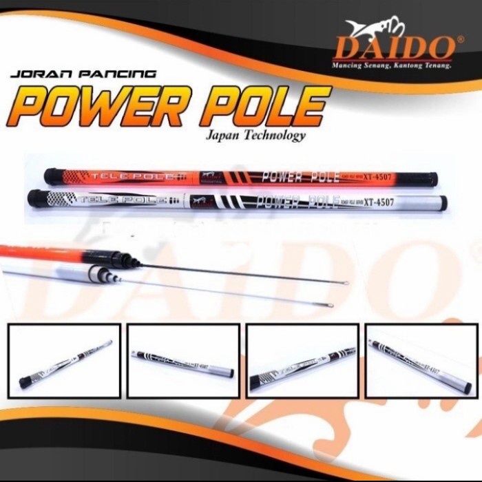 Joran Tegek Daido Power Pole Xt Telepole Tele Ruas 1 Cm 5M 6M 7M M
