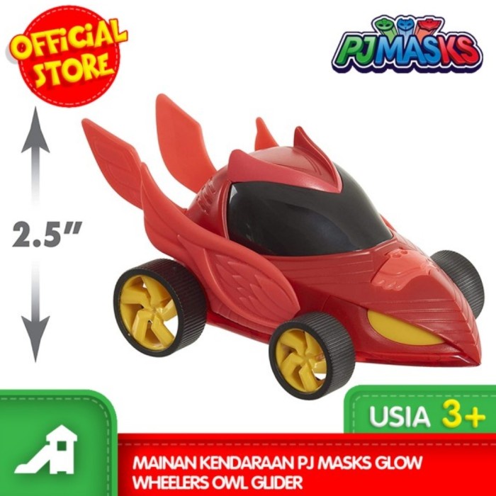 Terlaris Mainan Kendaraan Pj Mask Glow Wheeler Cat Boy Gekko Owleet