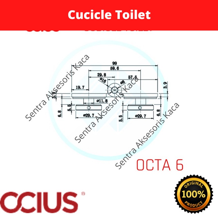 HOT SALE ENGSEL CUBICLE TOILET OCIUS - OCTA 6 TERMURAH