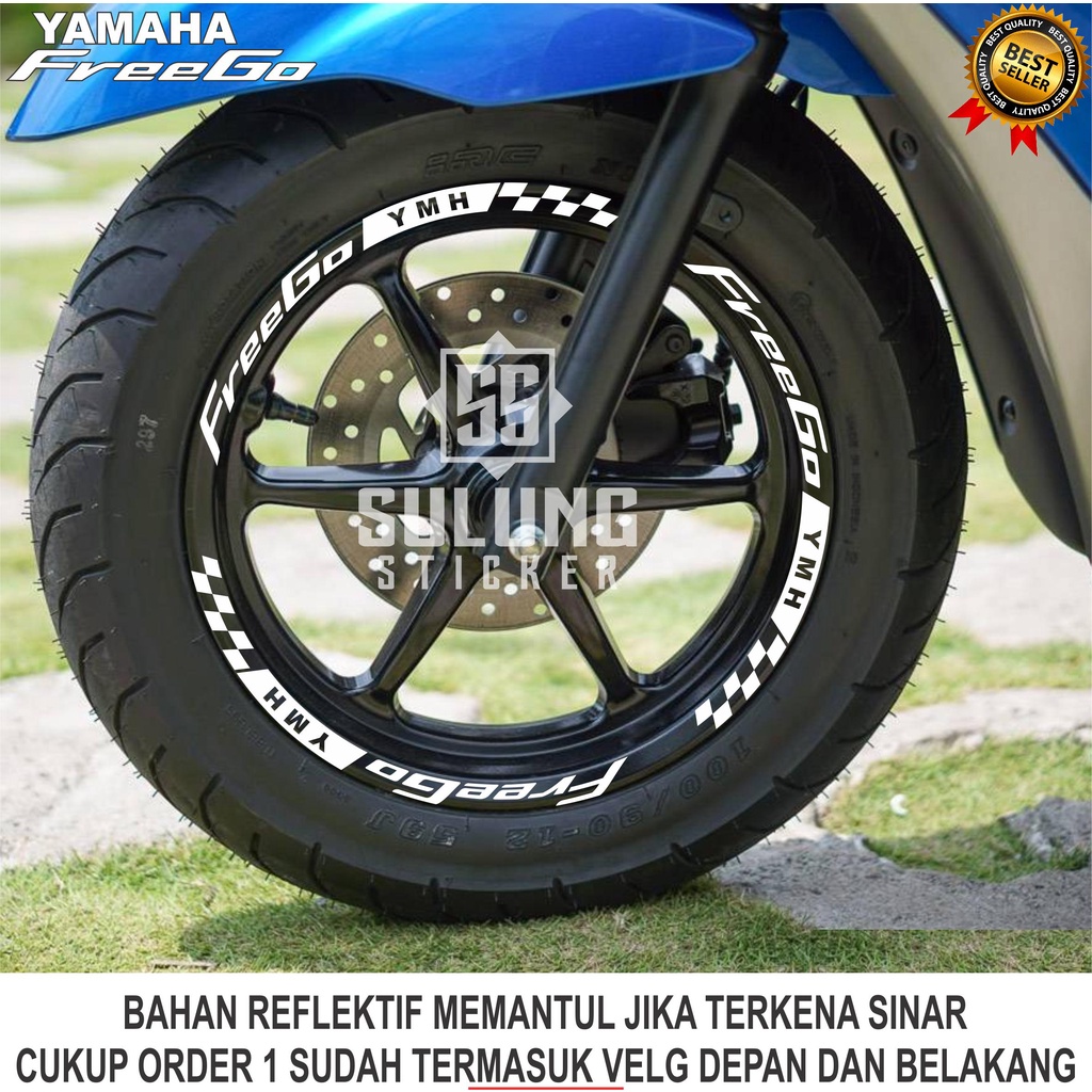 Stiker Lis velg Motor Yamaha Freego Variasi Aksesoris Terbaru