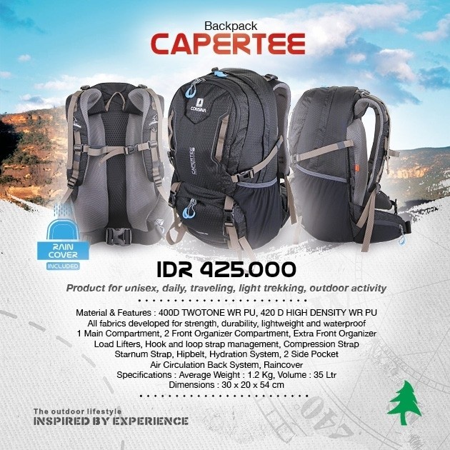 Terlaris Daypack Consina Capertee 35L Tas Ransel Original