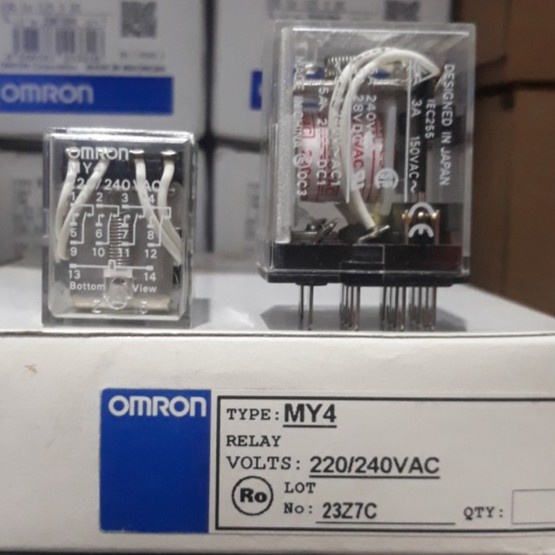 Relay Relay My4 Omron 24Vac 220Vac / 12Vdc 24Vdc Original