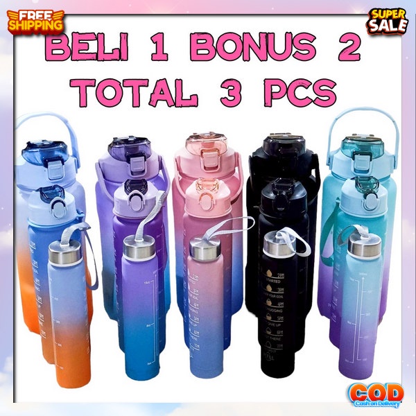 Botol Air Olahraga Berkualitas Tumbler Murah Botol Water Anti Tumpah Tempat Air Aestetic Terbaru Tem