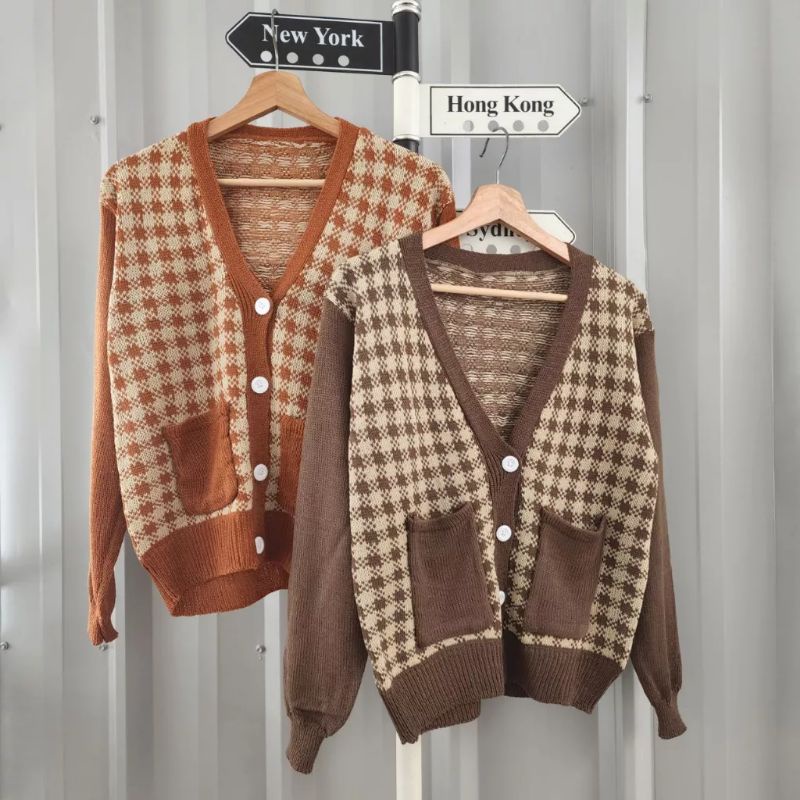 OUTWEAR RAJUT CARDIGAN KIWI OUTHER | CARDIGAN RAJUT KANCING WANITA KOREAN STYLE