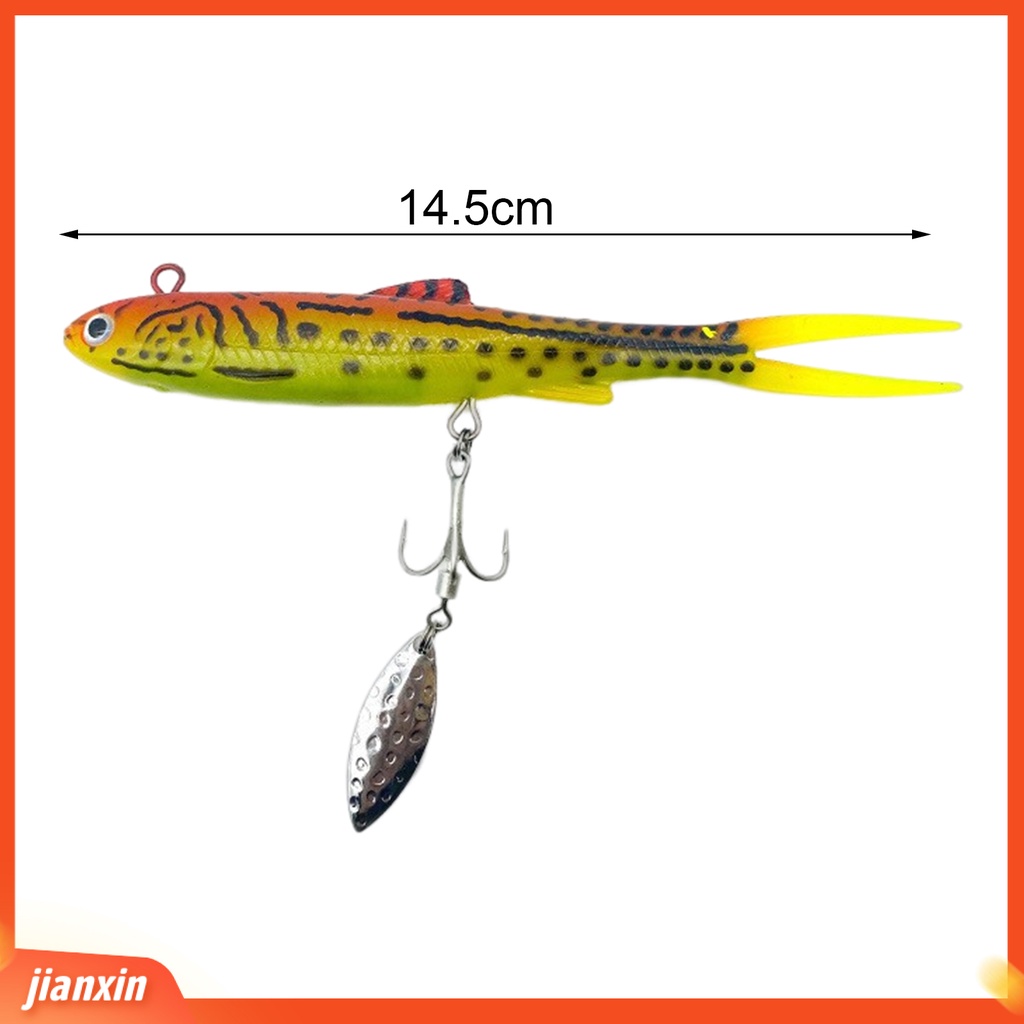 [Jianxin] 28g/14.5cm Lure Umpan Treble Hook Garpu Ekor Payet Memancing Buatan Umpan Angling Perlengkapan