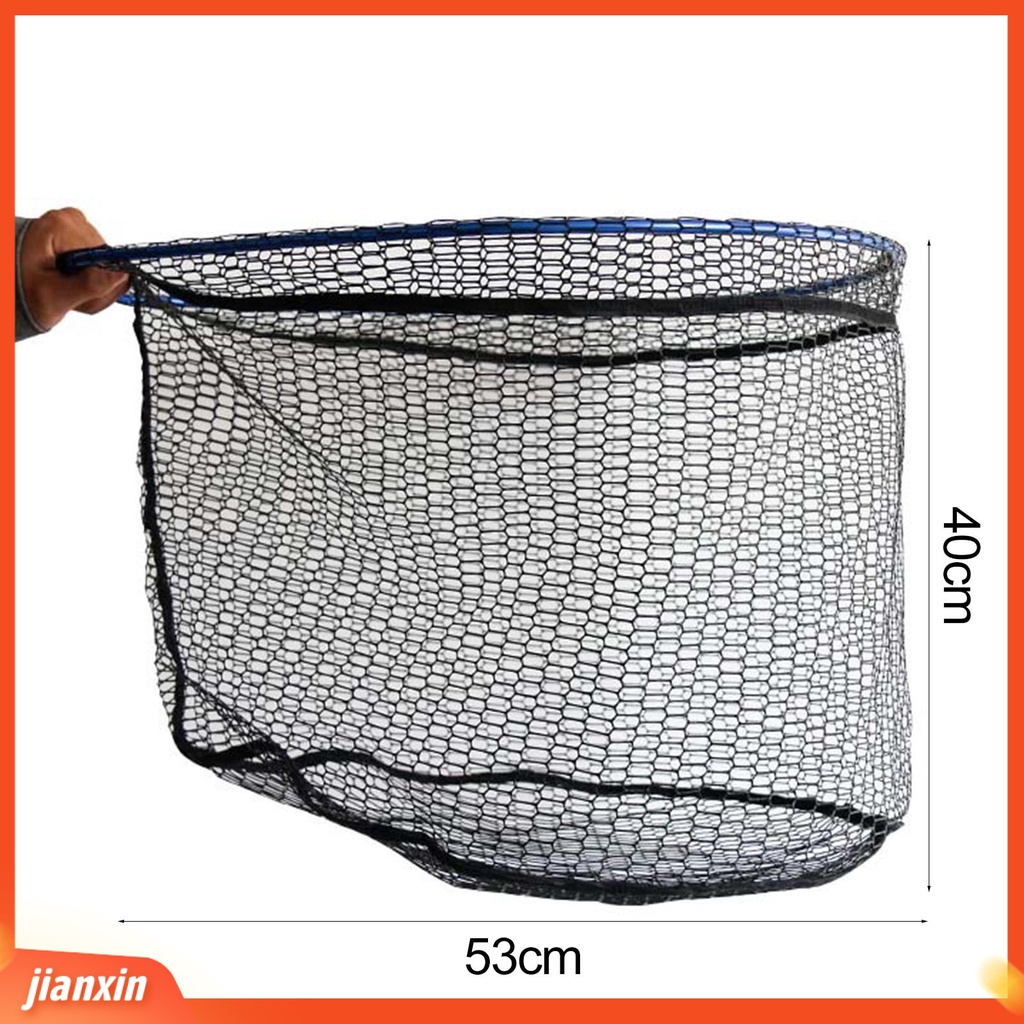 [Jianxin] fishing Net Head Lipat Kapasitas Besar Cepat Kering-density Tinggi Mesh Aluminium Alloy Segitiga Hitam Karper Sturgeon Memancing Mendaratan Dip Net Untuk Outdoor