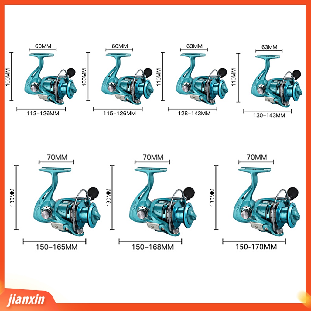 [Jianxin] fishing Reel Kuat Dan Kokoh Collapsible Handle Transmisi Halus Rem Besar Halus Tembakan Panjang Memancing Knob Metal Kekuatan Tinggi Gulungan Berputar Untuk Memancing Di Luar Ruangan