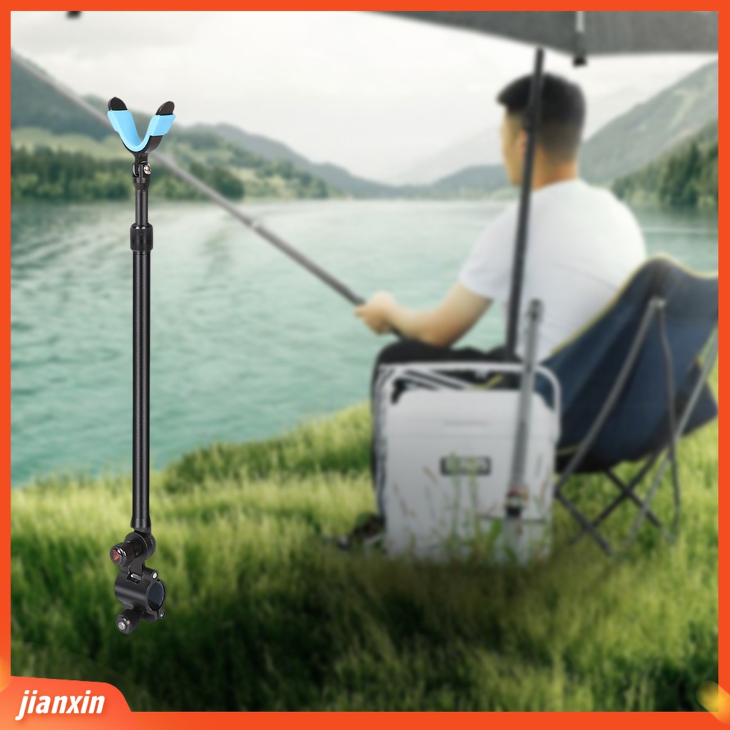 [Jianxin] fishing Rod Holder 210derajat Teleskopik Dapat Disesuaikan Non-slip Cepat Bongkar Pasang Posisi Logam Paduan Aluminium Tiang Pancing Dukungan Alat Pancing