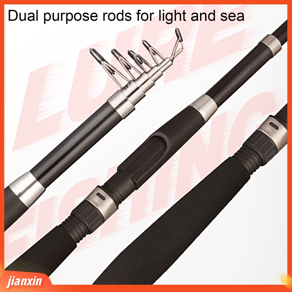 [Jianxin] 1.8-3.6m Ergonomic Handle Ceramic Guiding Ring Flexible Spring Sensitive Tip Fiberglass Sea Rod Air Asin Air Tawar Telescopic Fishing Rod Untuk Pecinta Memancing