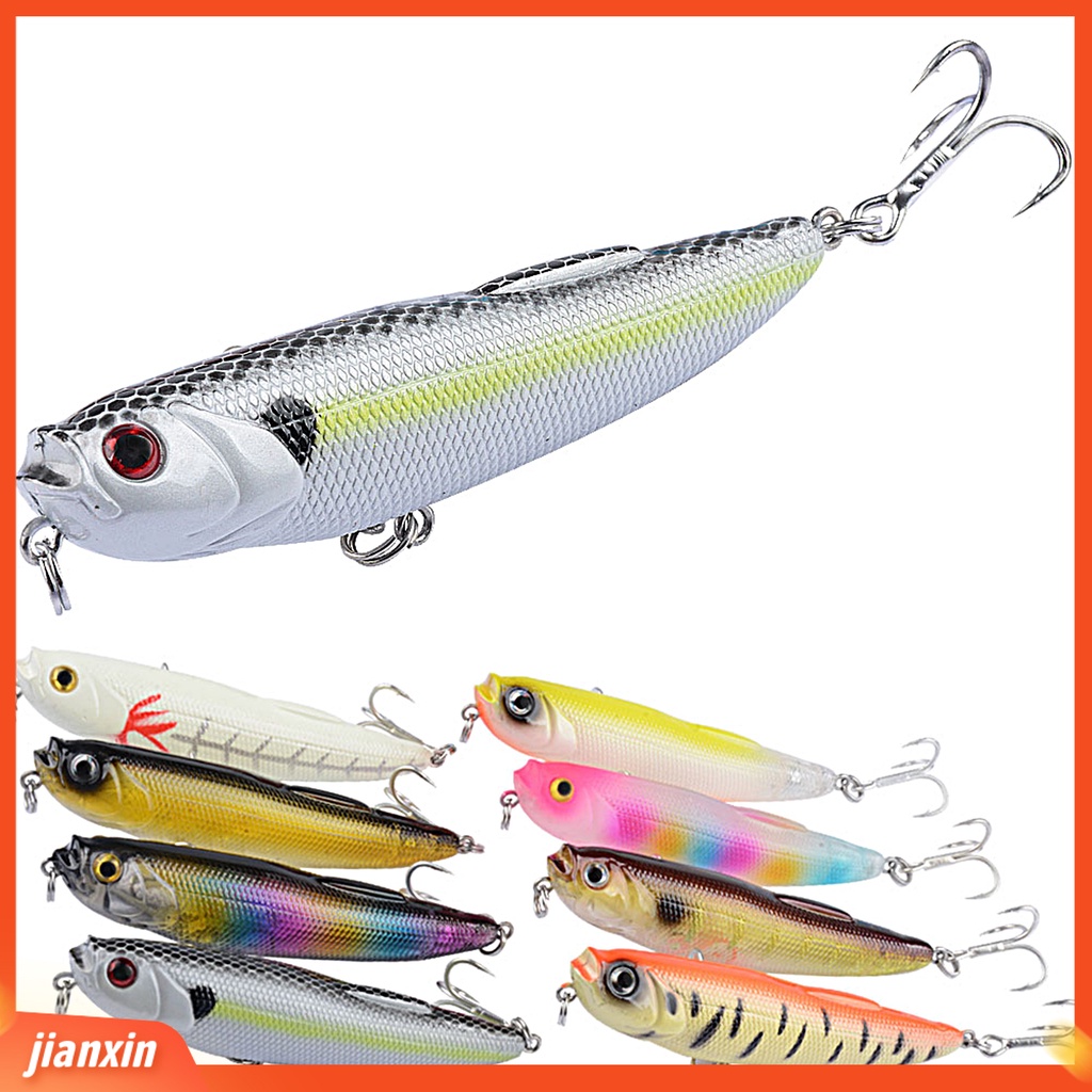 [Jianxin] 9g/9.2cm Memancing Umpan Kulit Hidup Simulasi Universal Reusable 3D Fisheyes Ikan Atraksi Compact Super Long Casting Mengambang Pensil Bass Umpan Alat Pancing