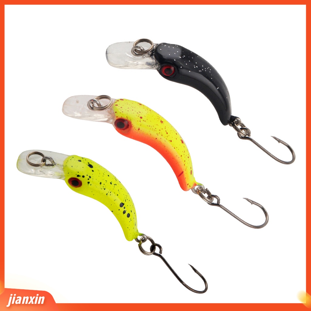 [Jianxin] 5pcs 4cm/1.4g Umpan Pancing Realistis Tajam Kait 3D Simulasi Mata Mini Crankbait Wobbler Umpan Keras Buatan Memancing Tackle Untuk Outdoor