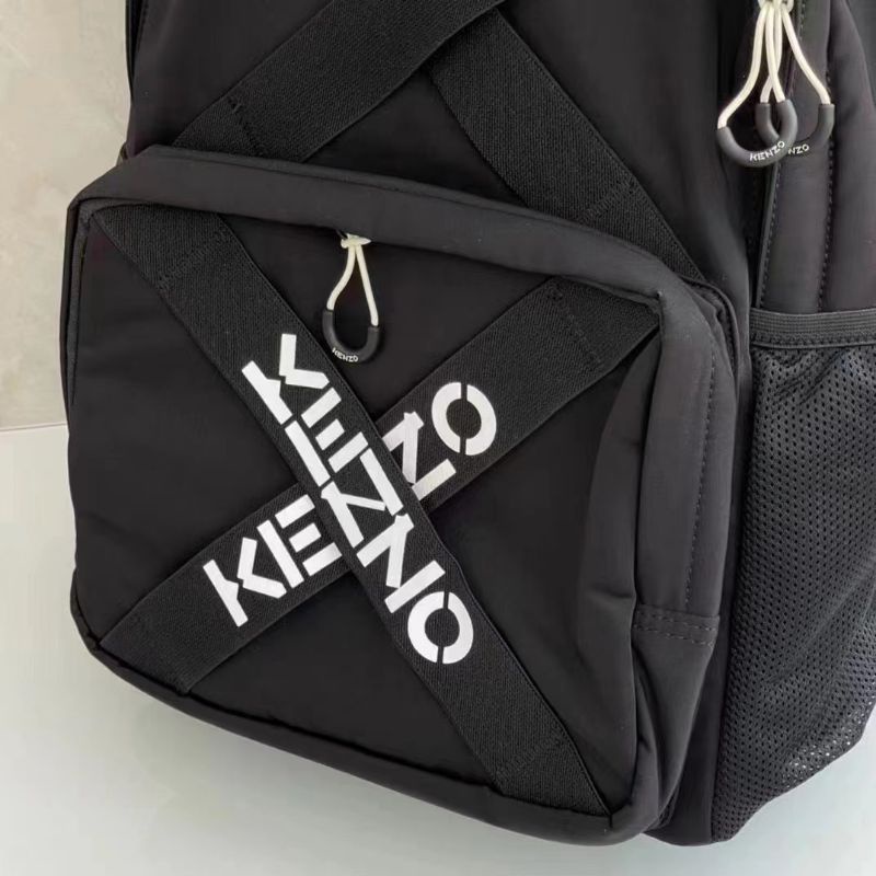 tas ransel kanzo cross logo backpack hitam rucksack nylon kenjo